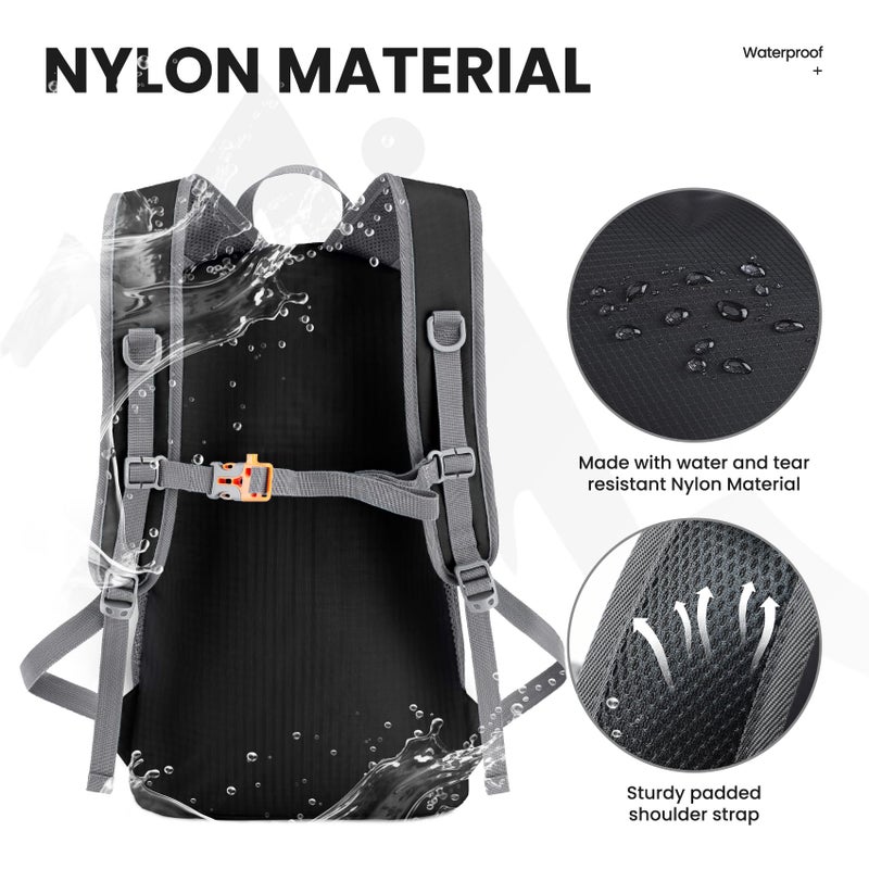 Venture Pal 35L Ultralight Lightweight Packable Foldable Travel Camping Hiking Outdoor Sports Backpack Daypack - Image 4